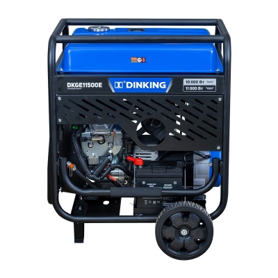 Генератор бензиновый Dinking DKGE11500E (11кВт, 230В/50Гц, электростартер, колёса)