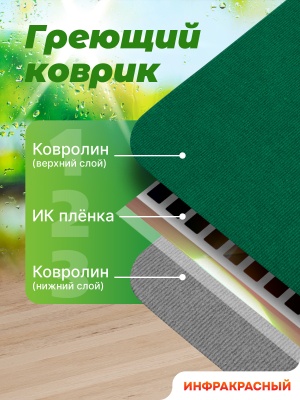 Коврик греющий STEM Energy КТ2 зеленый 86*32