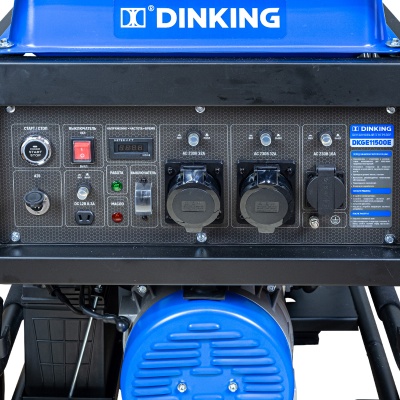 Генератор бензиновый Dinking DKGE11500E (11кВт, 230В/50Гц, электростартер, колёса)