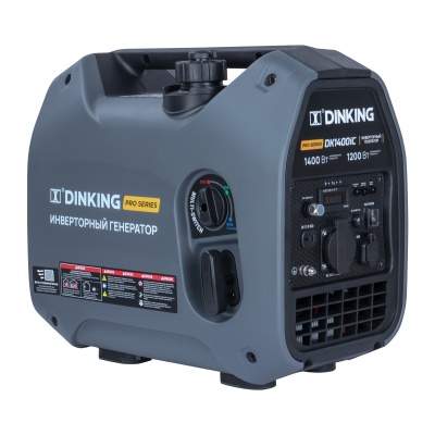Генератор бензиновый инверторный Dinking DK1400iC (1,4 кВт, 230В/50 Гц, DK 145F/P-1, бак 2.5л)